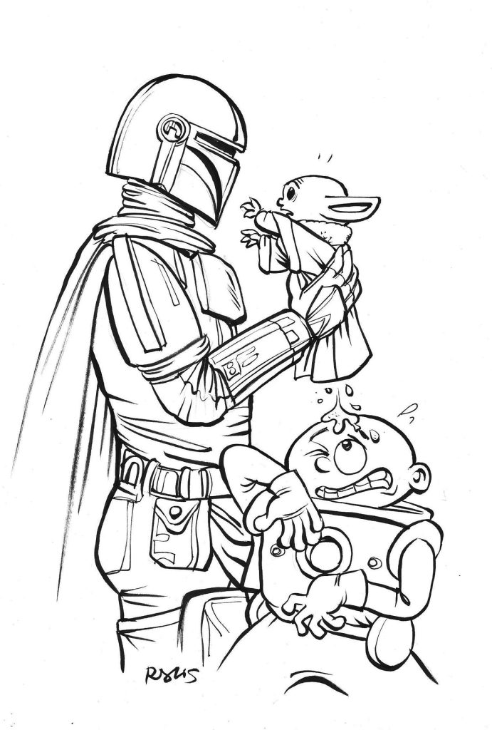 Ramis - Estrellito Castro, el Mandaloriano y Baby yoda | Origin Of Comics