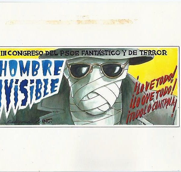 Dibujo original: Hombre Invisible - Revista el Jueves - Espinosa