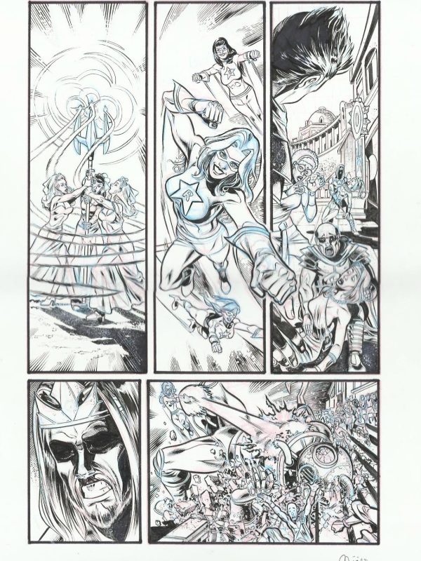 Original página cómic acción / Amazonas