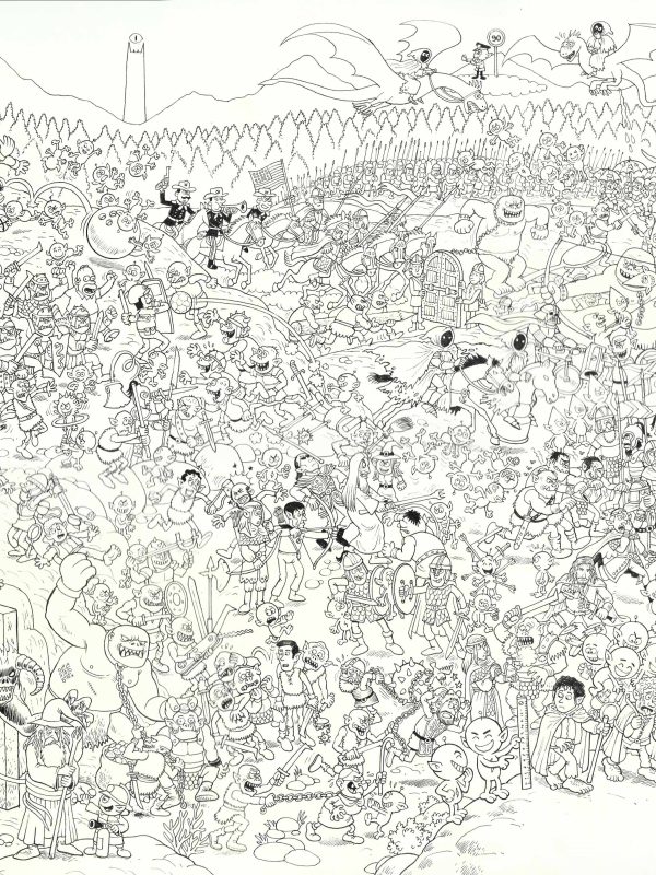 Flunkerne går til filmen - Original drawing - Cera / Ramis