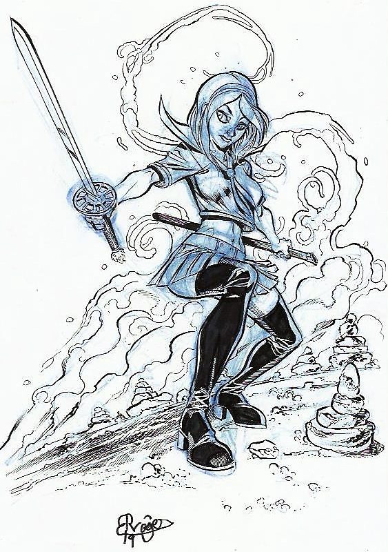 Elfa - 2 dibujos originales - Roger