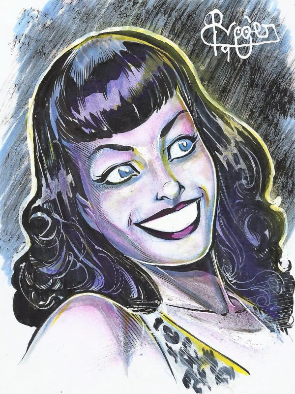 Bettie Page - Dibujo original - Roger