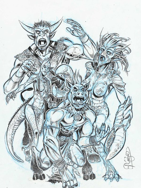 Monstruos - dibujo original - Roger