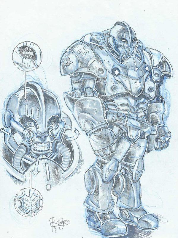 Ciencia ficción - dibujo original - Roger