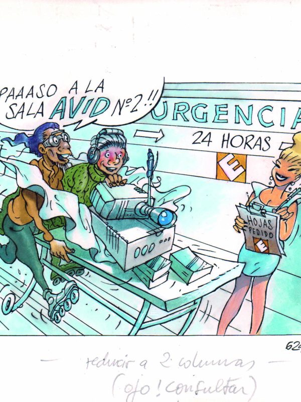 Súper urgencias - Dibujo original - Antoni Garcés