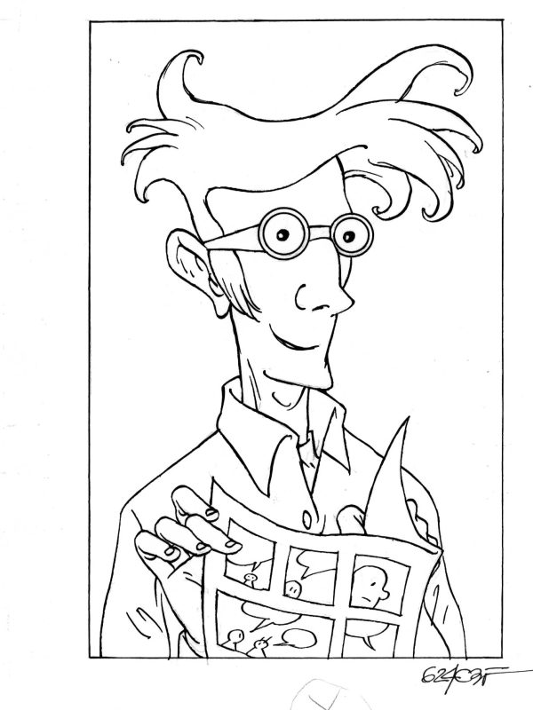 Lector de cómics - Dibujo original - Antoni Garcés