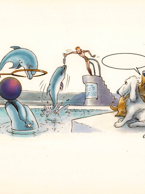 Delfines - Dibujo original - Antoni Garcés