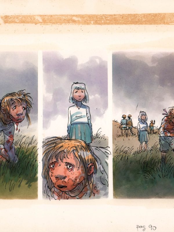 Niño herido - Dibujo original - Antoni Garcés