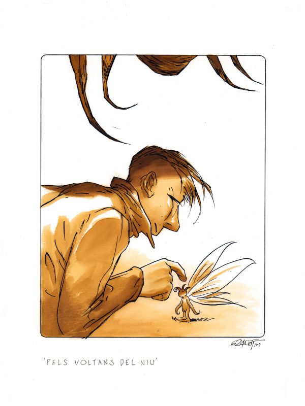 Pels voltans del niu - Dibujo original - Antoni Garcés