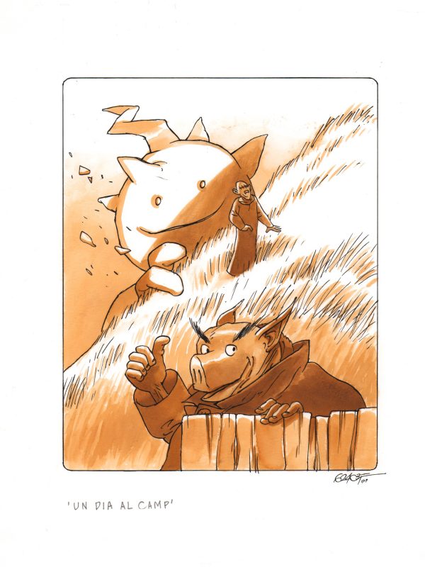 Un dia de camp - Dibujo original - Antoni Garcés
