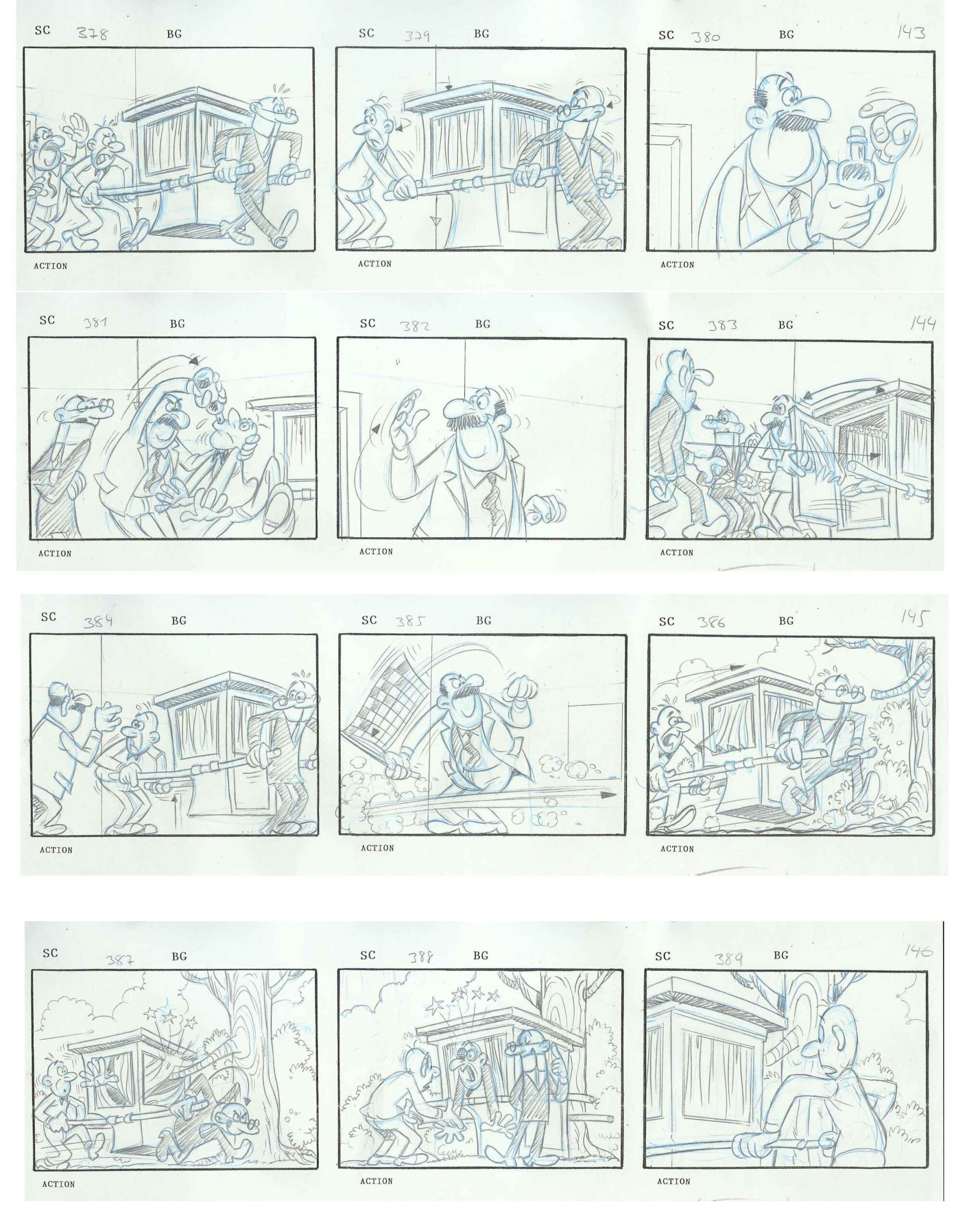 Origin of Comics - Mortadelo storyboards