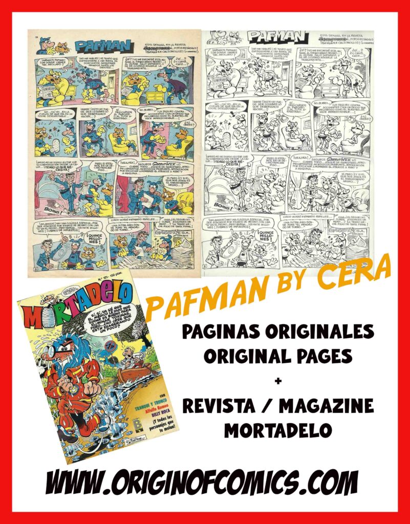 Páginas originales Pafman + Revista Mortadelo