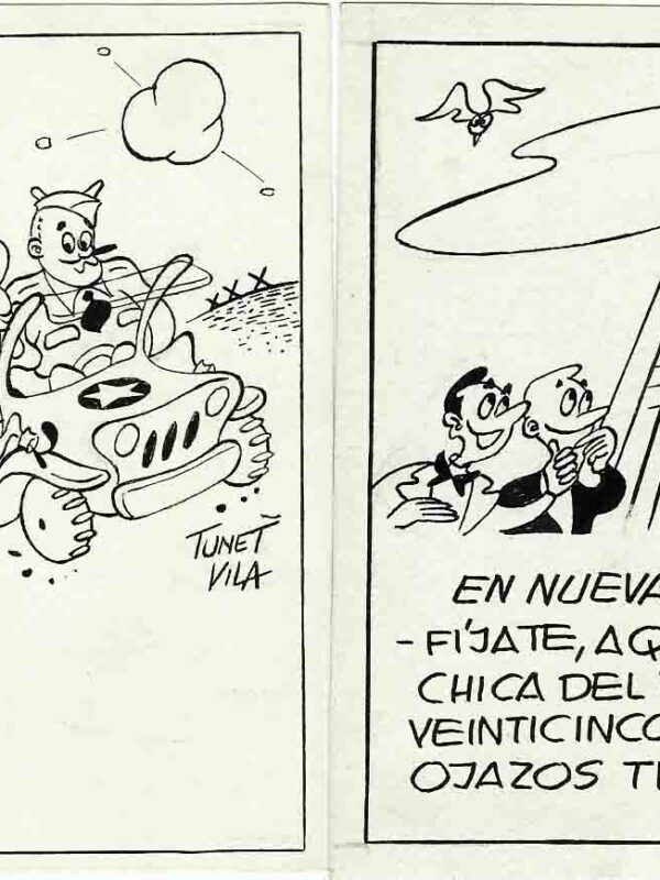 Tunet Vila - Origin of Comics - original drawing