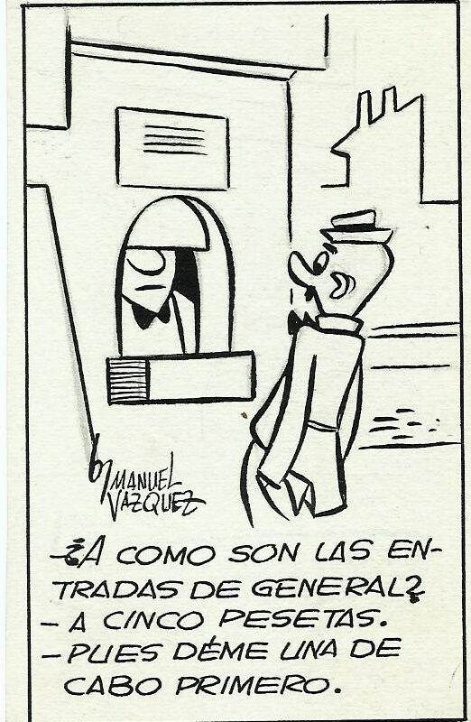 Manuel Vazquez - Origin of Comics - original art