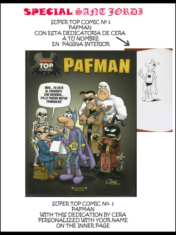 Especial Sant Jordi 2026: Super top comic 1 PAFMAN con dedicatoria original