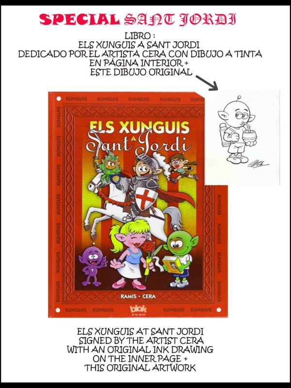 Especial Sant Jordi 2026: Los Xunguis en Sant Jordi con dedicatoria original + Dibujo original