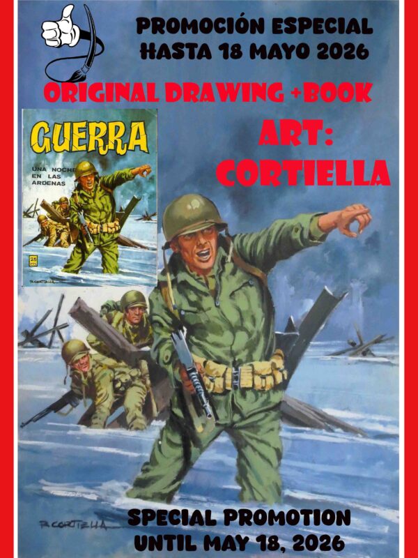 Especial Barcelona Cómic 44 / Special price: Portada original war + comic - Cortiella