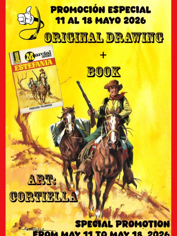 Especial Barcelona Cómic 44 / Special price: Portada original Oeste + Novela - Cortiella