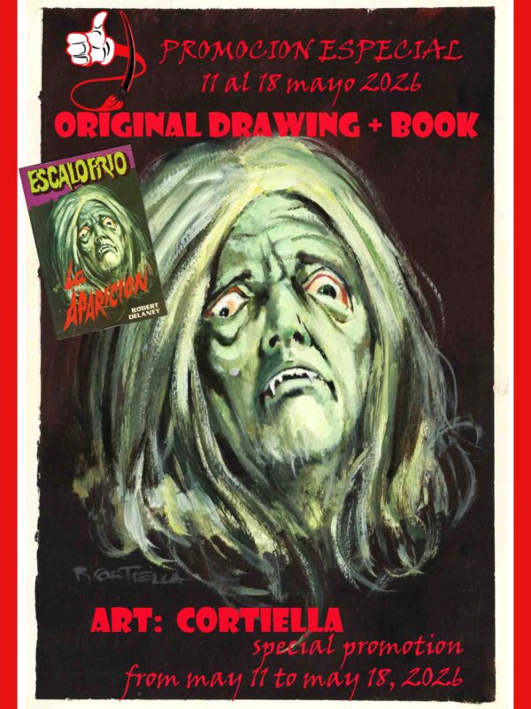 special Barcelona Cómic 44 / Special price: Original cover terror - Escalofrío + book- Cortiella