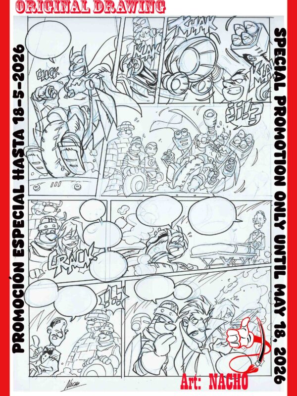 Special Barcelona Cómic 44 / Special price: Original page Supergrupo - Nacho