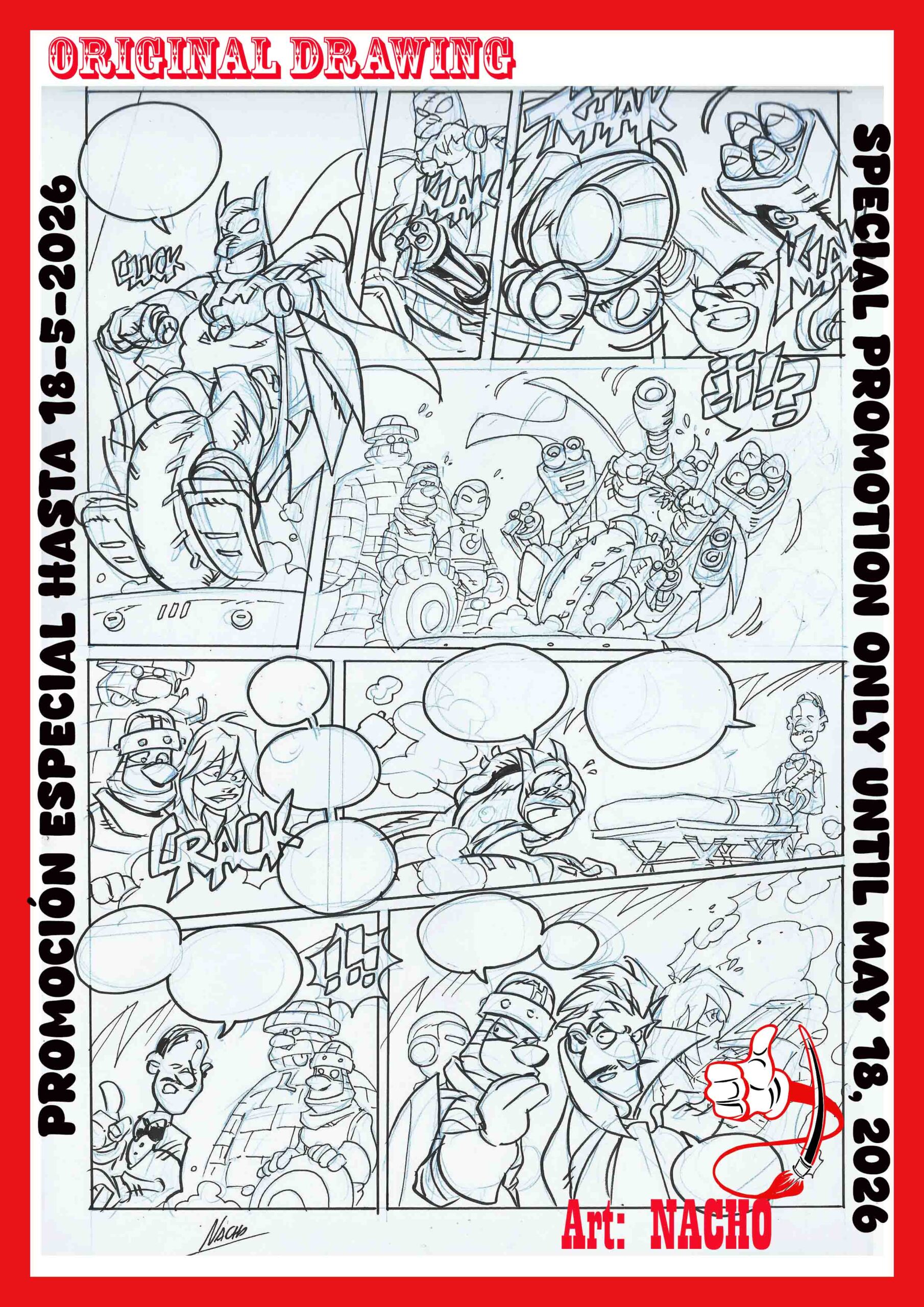 Special Barcelona Cómic 44 / Special price: Pagina Supergrupo - Nacho