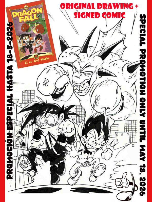 Special Barcelona Cómic 44 / Special price: cover Dragon Fall / Mortadelo y Filemón - Nacho