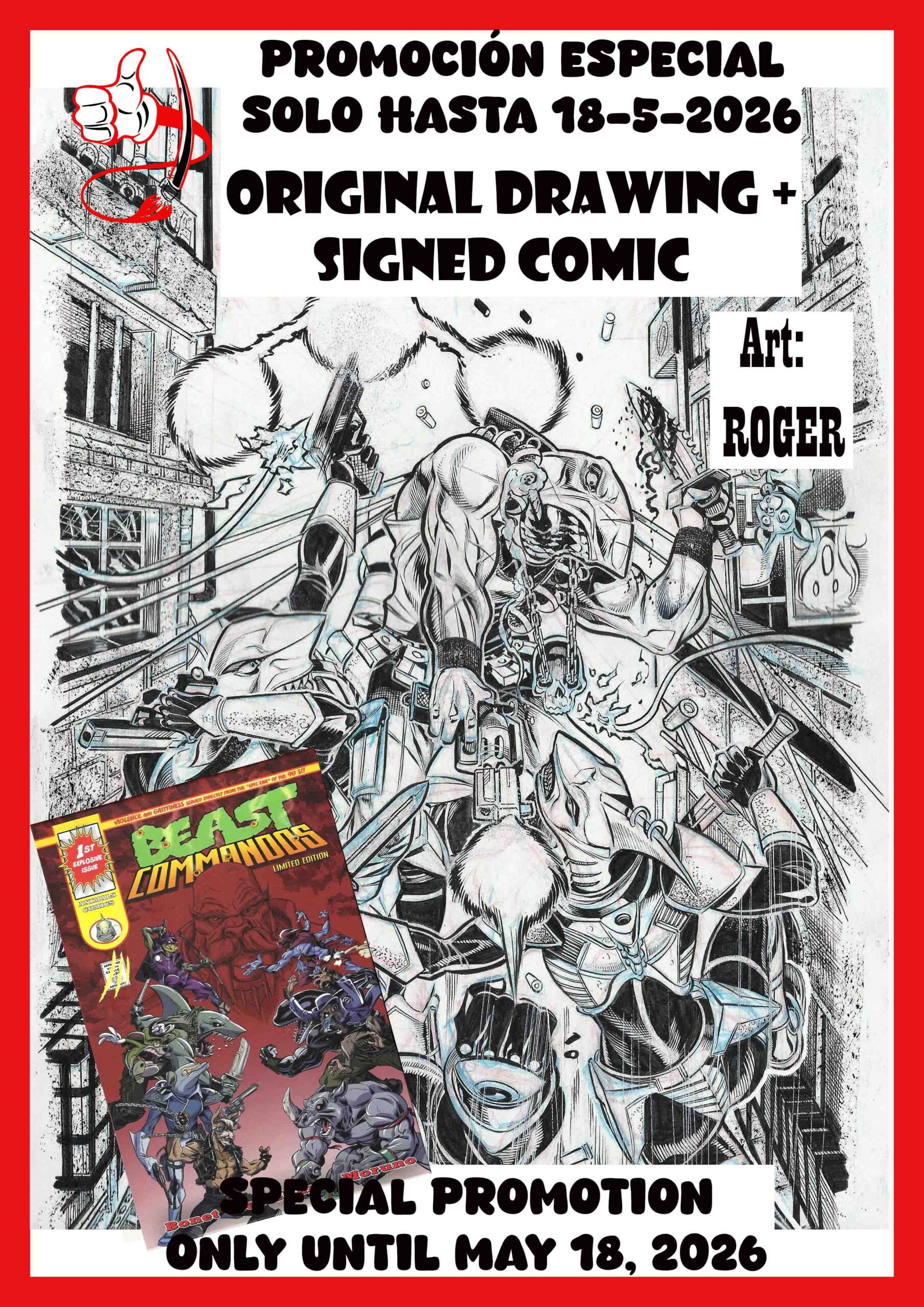 Special Barcelona Cómic 44 / Special price: Original drawing + comic - Roger