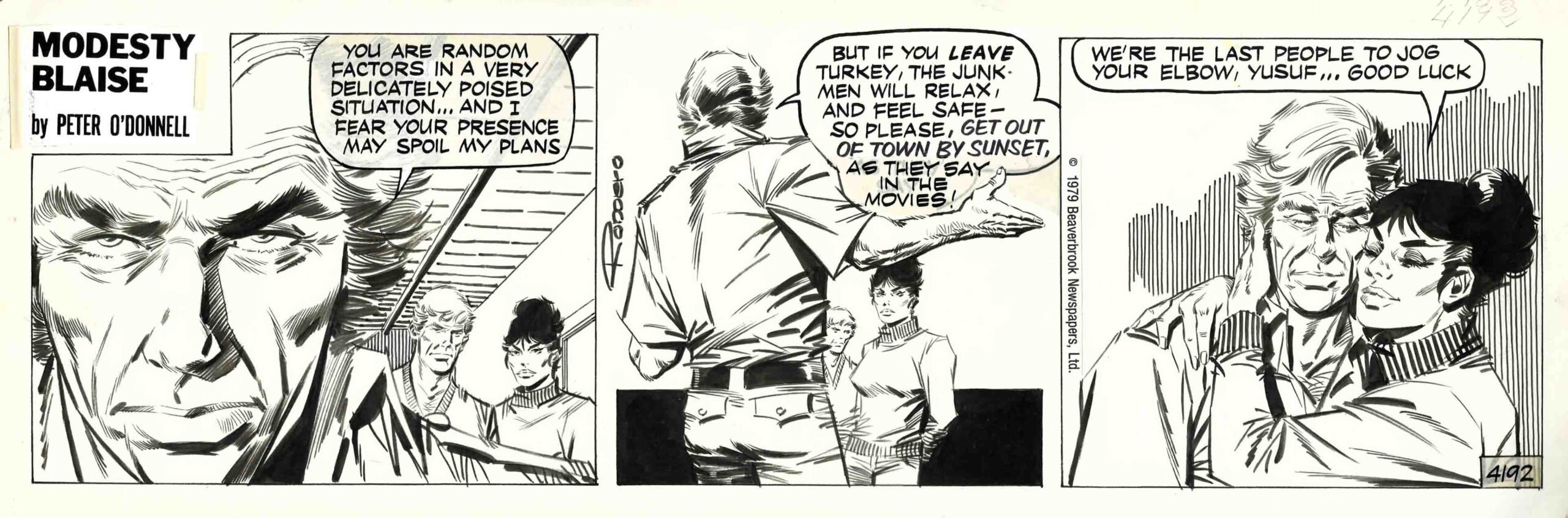 Special Barcelona Cómic 44 / Special price: Modesty Blaise - Original daily strip #4192 - Romero - Image 2