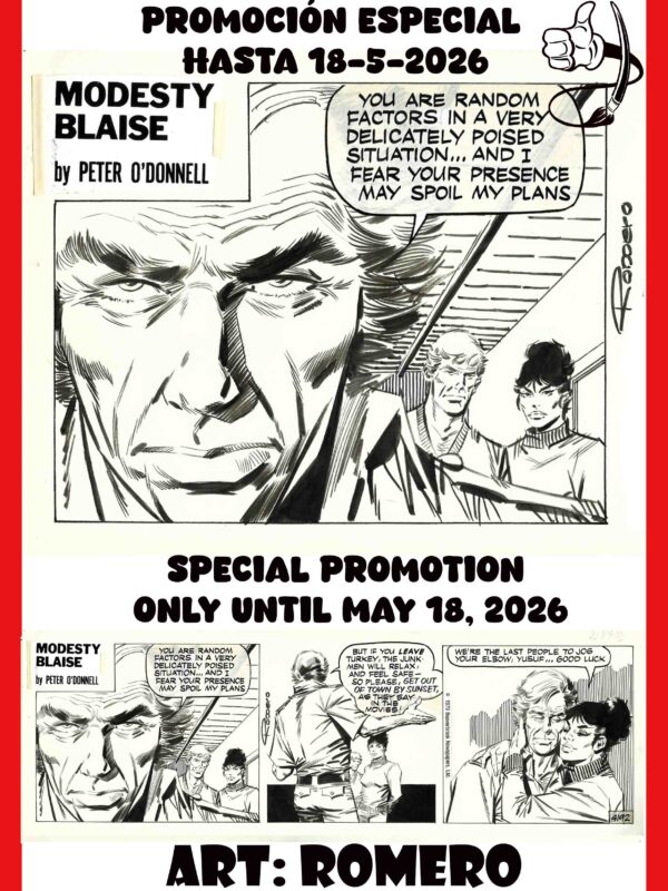 Special Barcelona Cómic 44 / Special price: Modesty Blaise - Original daily strip #4192 - Romero