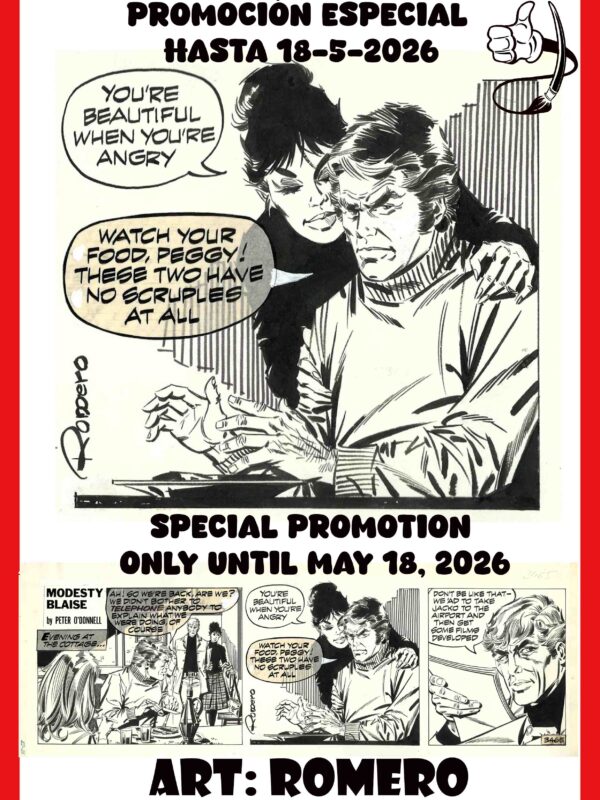 Special Barcelona Cómic 44 / Special price: Modesty Blaise - Original daily strip #3465 - Romero