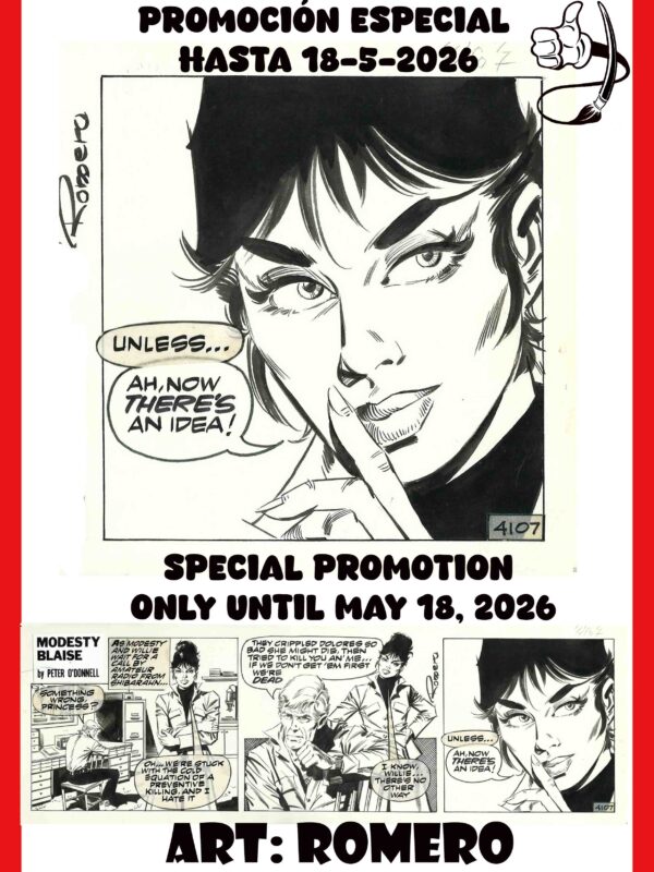 Special Barcelona Cómic 44 / Special price: Modesty Blaise - Original daily strip #4107 - Romero