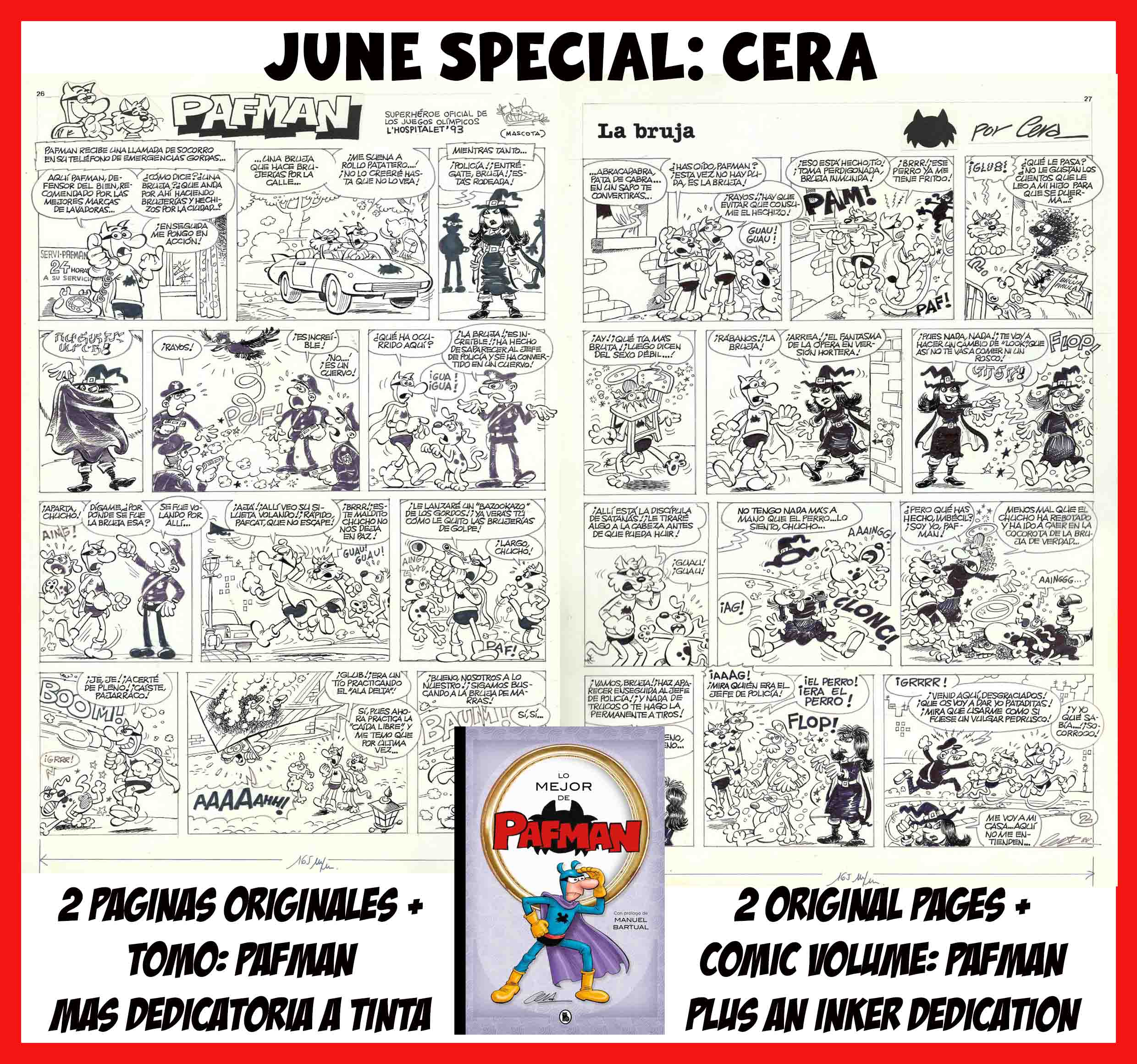 2 Páginas originales Pafman + Tomo Pafman