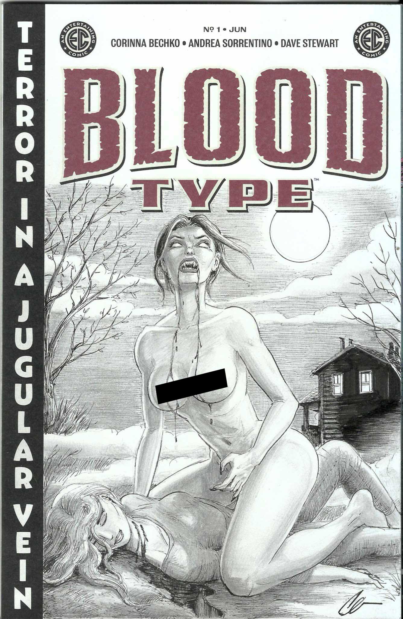 Blank cover - Origin of Comics - Blood Type