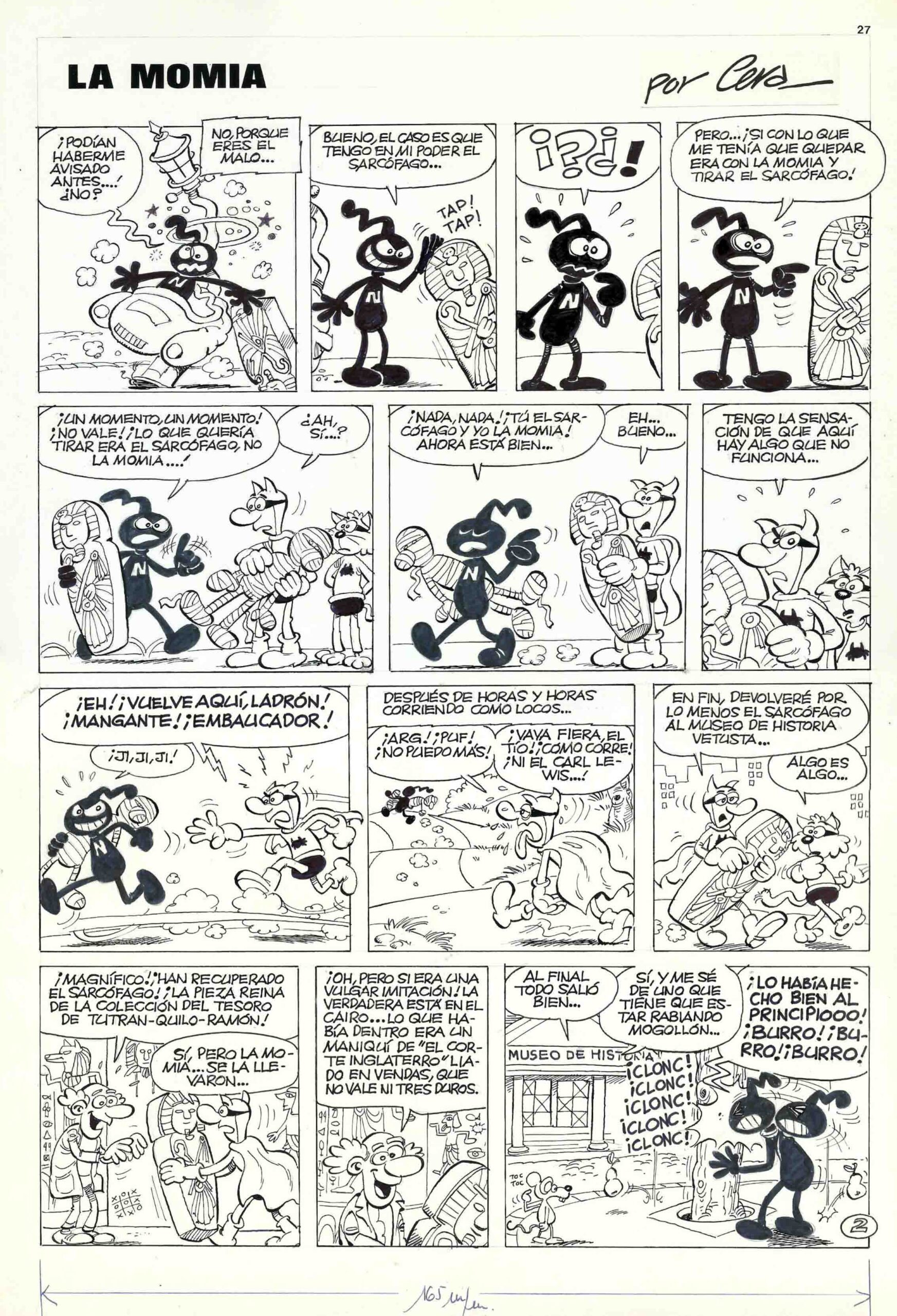 2 páginas originales / Pafman: La Momia - Tomo "Lo mejor de Pafman" (Dedicado) - Cera - Imagen 2