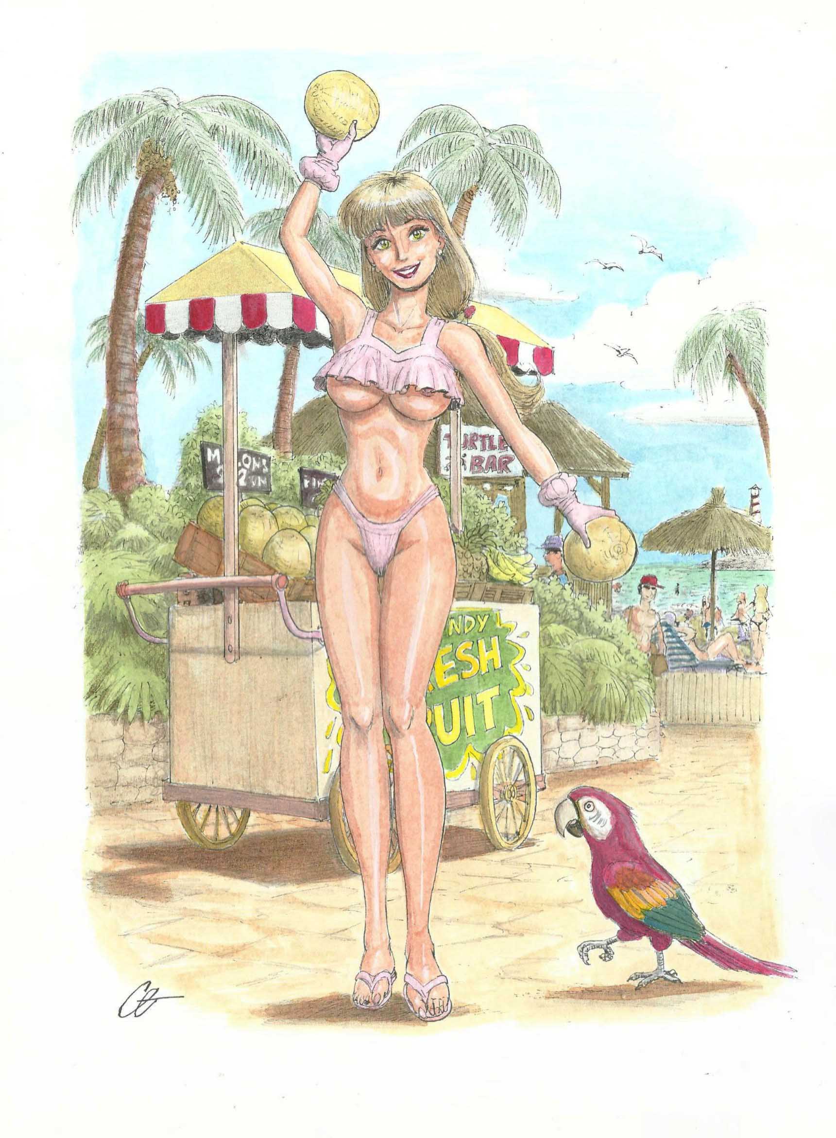 Cera - Origin of Comics - beach days