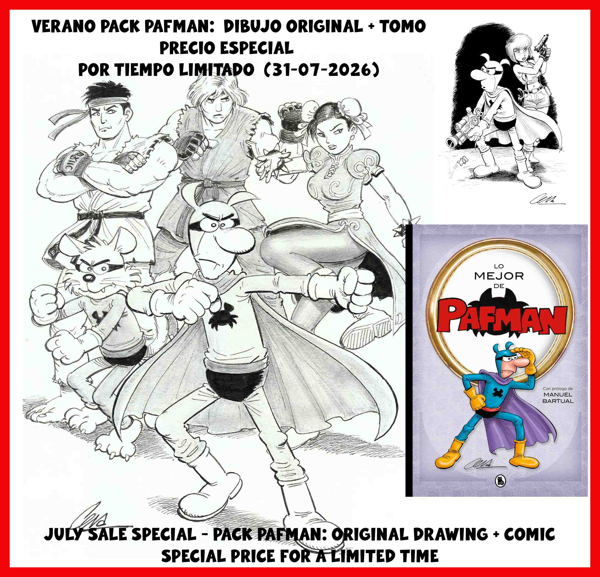 Pack Pafman - Dibujo original + Comic - Origin of Comics