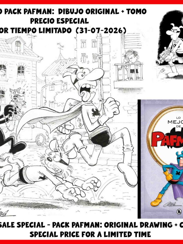 Pack Pafman - Dibujo original + Tomo - Origin of Comics