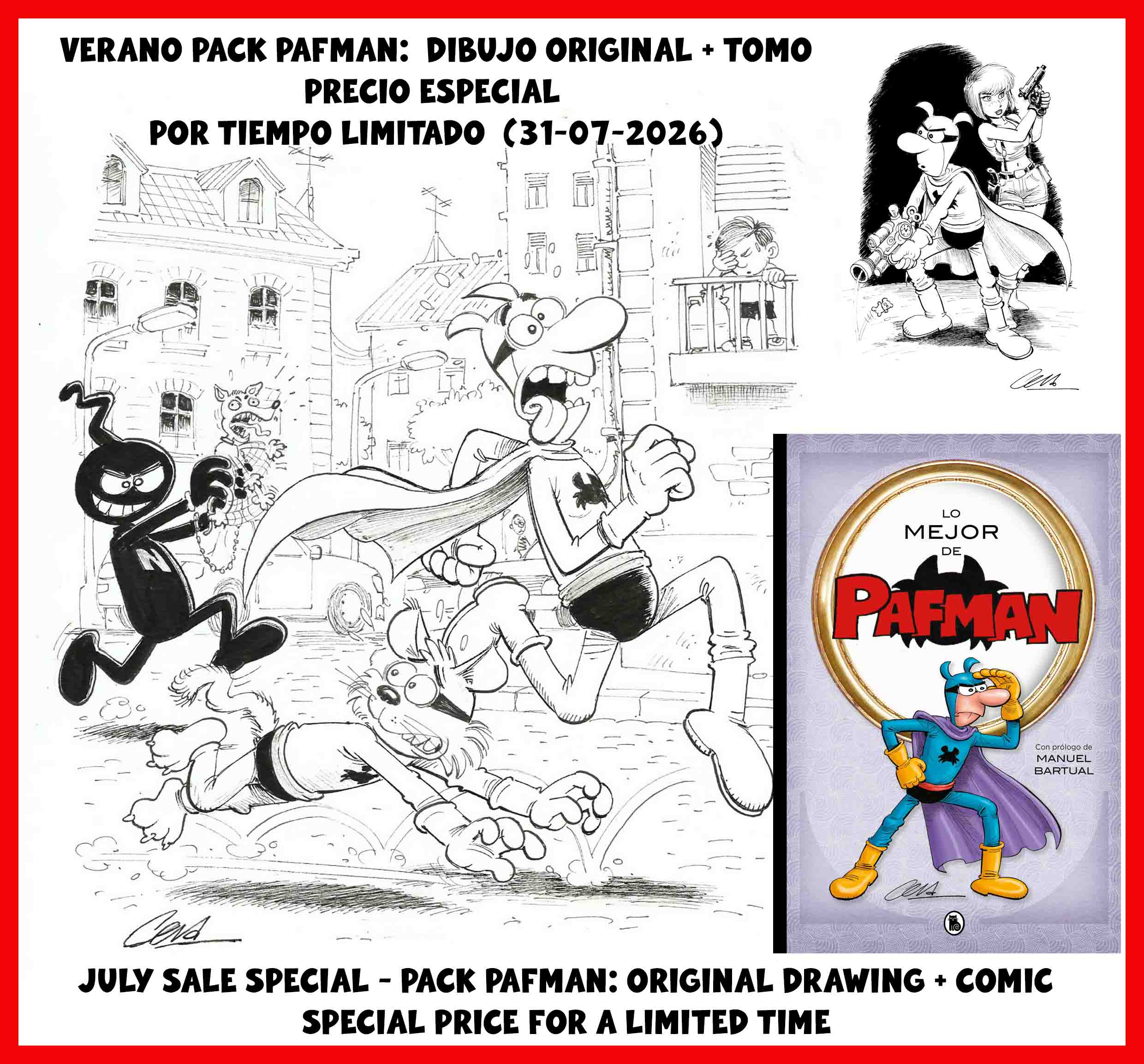 Pack Pafman - Dibujo original + Tomo - Origin of Comics