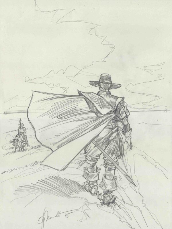 Mundet - Origin of Comics - Capitán Alatriste - Boceto portada