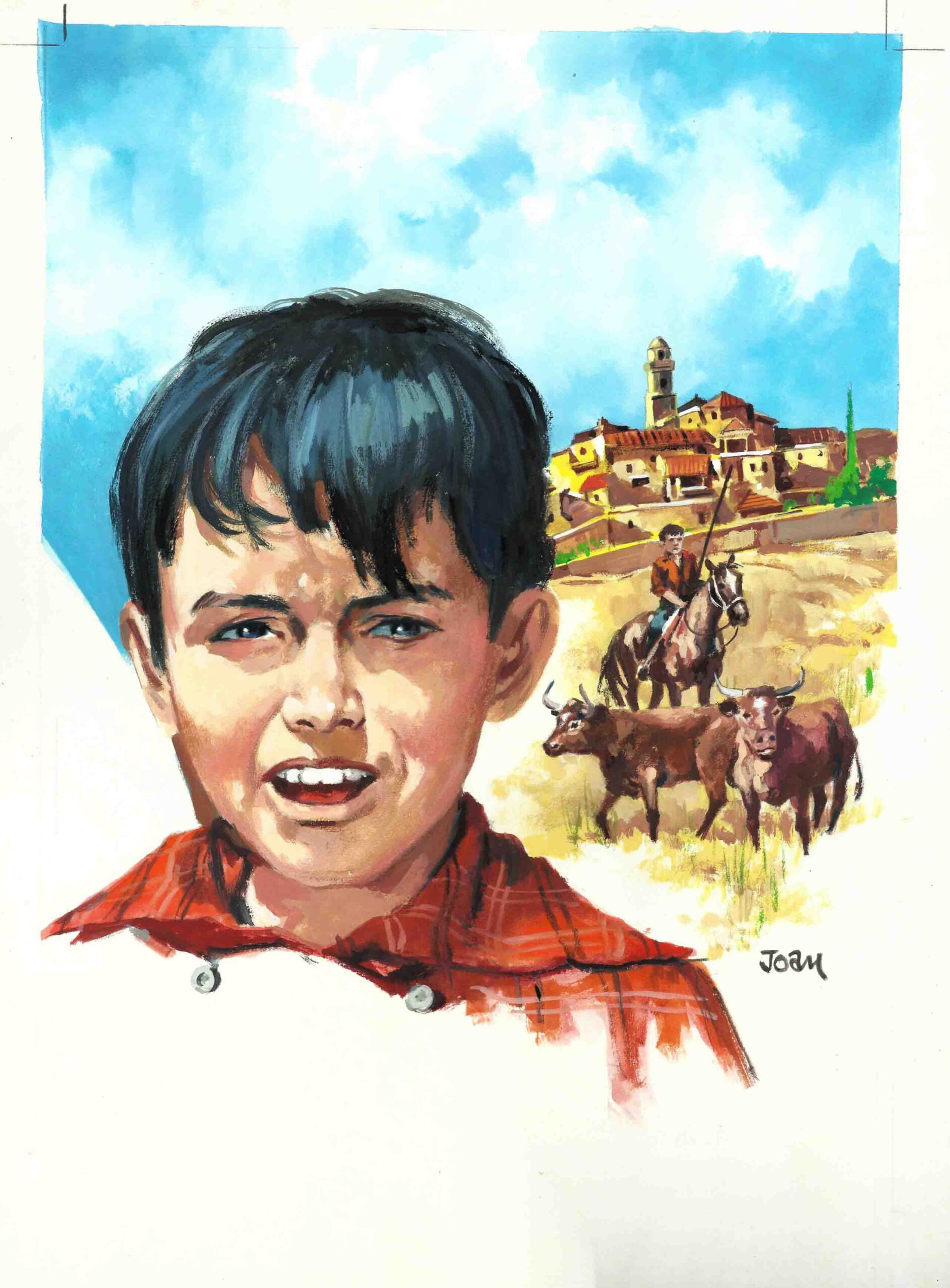 Cortiella - Origin of Comics - Caratula arte original - El Pequeño Ruiseñor
